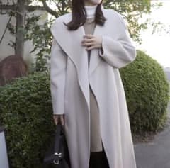 ENEU カシミヤウールショールロングコート - メルカリ