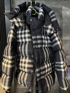 値下げBURBERRY デタッチャブルフード ナイトチェック パファージャケットのサムネイル