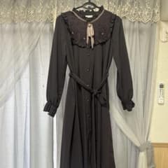 axes femmeヨーク襟ワンピース　ブラウンのサムネイル