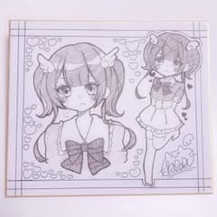 オリジナルキャラクター 手描きイラスト A4サイズ 手描きアニメキャラクターイラスト A4サイズこより - メルカリ