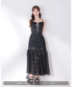 【Mmeeme】Romantic lace cami slit onepieceのサムネイル