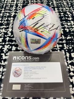 クリスティアーノ・ロナウド2022ワールドカップサイン入りサッカー