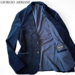 定価35万 ジョルジオアルマーニ ベルベットシェブロンジャケット