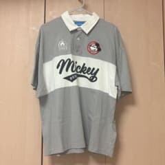 Disney Resort Mickey Mouse Rugby Shirt, Gray, Size M