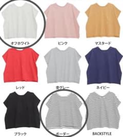 値下げ☆大きいサイズ　バックデザインワイド半袖Tシャツ　５Lー６L  2枚セットのサムネイル