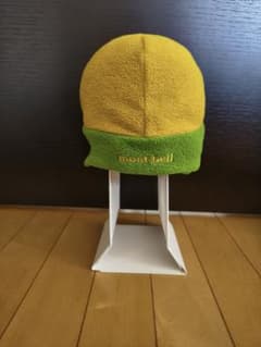 mont-bell フリース ニット帽 イエロー×グリーンのサムネイル