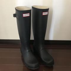 HUNTER レインブーツ ロングブーツ　黒のサムネイル