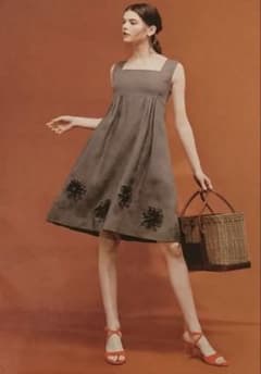 フォクシー⭐︎FOXEY⭐︎Dress Soleil リネンワンピースソレイユ38