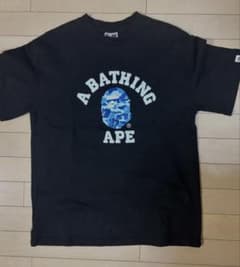 A BATHING APE カモフラロゴ Tシャツ ブラックのサムネイル