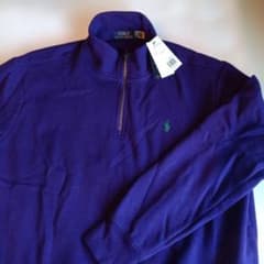 POLO RALPH LAUREN ハーフジップ スウェット パープル Lのサムネイル