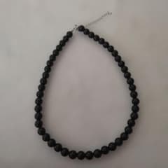 ハンドメイド ビーズネックレス ブラック