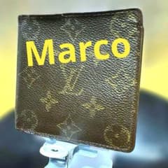 ①☆準良品☆モノグラム♪マルコ☆2つ折り財布☆コインポケット有