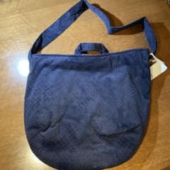 ミナペルホネン land puzzle navyショルダーバッグ L 【未使用 