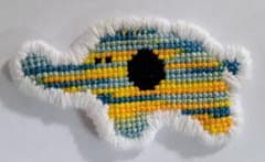 刺繡ワッペン　クロスステッチ　ぞうさんのサムネイル