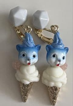 Les Nereides Paris Unused Ear Cuff Bear Ice Cream
