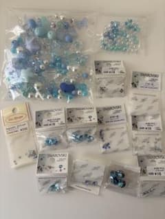 ビーズ　スワロフスキー　まとめ売り　ブルー　水色