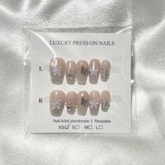 ネイルチップ 蝶々 ヌードピンク XSのサムネイル