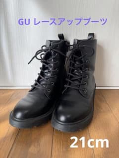 GU レースアップブーツ 黒 ブラック 21cmのサムネイル