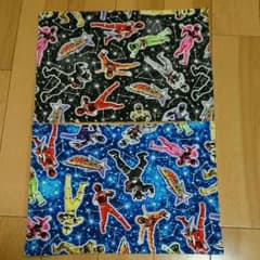 ハンドメイドランチョンマット 2枚セットキュウレンジャー青&黒のサムネイル