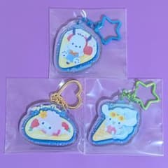 サンリオキャラクターズ コンビニ限定 アクリルキーホルダー 3種セットのサムネイル