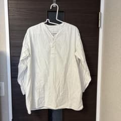 ロシア軍　スリーピングシャツ　80s military　Vヘンリーネックのサムネイル
