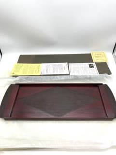 新品未使用 紅布着 鈴木誠一郎作 会津塗 会津塗漆器 うるし塗り お盆