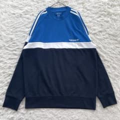 adidas ヴィンテージ　トレフォイル　バイカラー　スエット　トレーナー