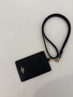 COACH ブラック レザー カードケースのサムネイル