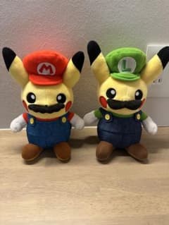 マリオピカチュウ ルイージピカチュウ ぬいぐるみセットのサムネイル