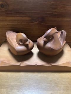 伝統工芸品 飛騨高山 木彫 おしどり夫婦 伝統工芸品 飛騨高山 木彫 おしどり夫婦 - メルカリ
