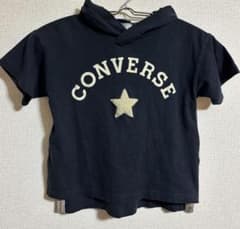 CONVERSE 半袖パーカー 110cm ブラックのサムネイル