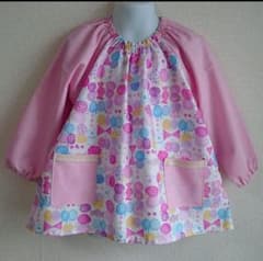 100～110センチ☆長袖スモック☆りぼんのサムネイル