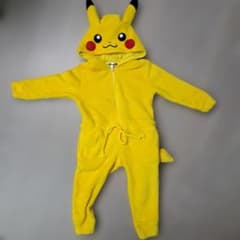 ポケモン ピカチュウ 着ぐるみ カバーオール100cm　ハロウィン仮装　パジャマのサムネイル