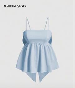 SHEIN MOD バックリボン キャミソール ライトブルー✧*。のサムネイル