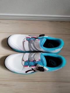 ASICS ボアシステム安全靴 ホワイト/ターコイズのサムネイル