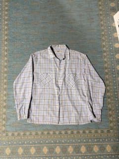 50s TULANE オープンカラー チェックシャツ ライトブルー - メルカリ