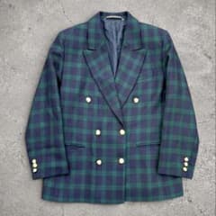 美品 Marks & Spencer ブラックウォッチ柄 テーラードジャケット