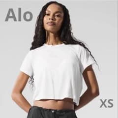 Alo Yoga】美シルエット クロップドT ヨガ・ピラティス XS ホワイト
