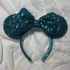 ディズニー　ミニー 40周年 スパンコールカチューシャ　エメラルドグリーンのサムネイル
