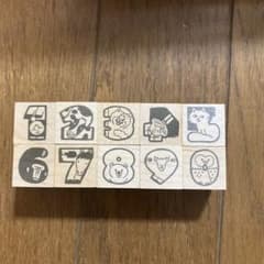 動物モチーフ 数字スタンプ 10個セットのサムネイル