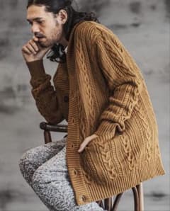 新品・未使用　CAMBIO ショールカラーケーブルカーディガン L 新品・未使用 CAMBIO ショールカラーケーブルカーディガン L - メルカリ