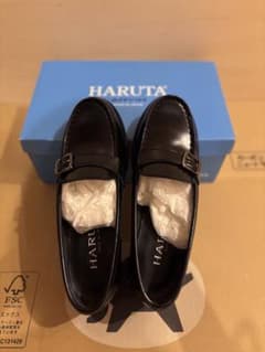 HARUTA ブラック ローファー 中ヒールのサムネイル