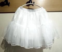 パニエ ウエストゴム　コスプレ　スカート　白のサムネイル