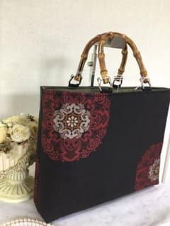 花ぷらら・ハンドメイド・大島紬・大きめ・トートバッグ・186 - メルカリ