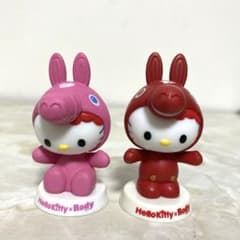 当時物 ハローキティ x ロディ フィギュア ボブルヘッド 2体セット