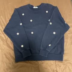 NICK GEAR スウェット　ネイビー　花刺繍のサムネイル