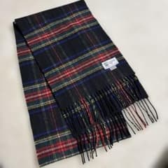 Johnstons of Elgin カシミヤ チェック柄 マフラー - メルカリ