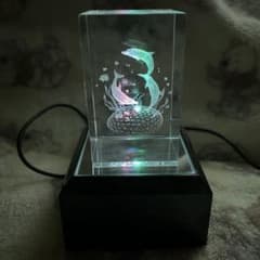 イルカ 3Dクリスタル 置物 LED台座付きのサムネイル
