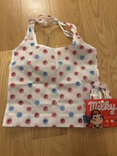 美品　 不二家 ペコちゃん ミルキー エコバッグ 収納ポーチ付き