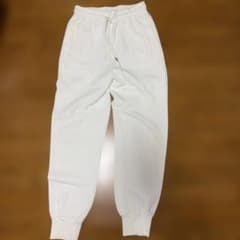 ホワイト ジョガーパンツ スウェットパンツのサムネイル